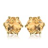 JewelryPalace Round 0.9ct Natural Citrine Stud Earrings for Women, 925