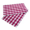 HOMESCAPES Set of 2 Pink Gingham Placemats Block Check Pattern