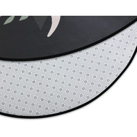 keepcute Round Flowers Area Rug - Snake Non-Slip Black Rugs Floor Mat Washable Soft Floor Carpet for Living Room Absorbent Round Yoga Mat 4 Feet Diameter