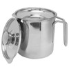Stainless Steel Oil Filter Pot with Handle Kitchen Grease Container