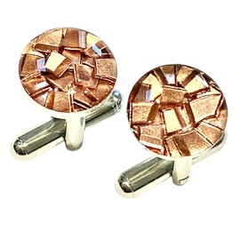 Silver Cufflinks, Silver and Copper Cufflinks, gifts for him, Copper Cufflinks, Designer Cufflinks, Cufflinks, Designer Silver Cufflinks