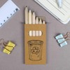Azeeda 6 x 'Recycle Bin' Short 85mm Pencils/Coloured Pencil Set
