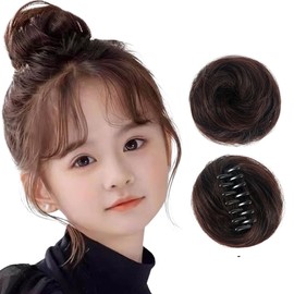 GFun Bun, Wig, Clip, Small, Extension, Kimono, Weddings, Cosplay, Coming-of-Age Ceremonies, Partial Wig, Brown