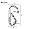 3" Aluminum D Ring Carabiners Clip D Shape Spring Loaded