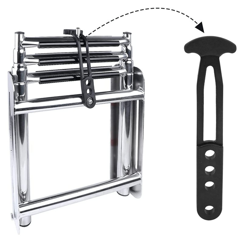 LOCADENCE Swim Boarding Telescoping Ladder Strap, Portable Rubber Marine Secure