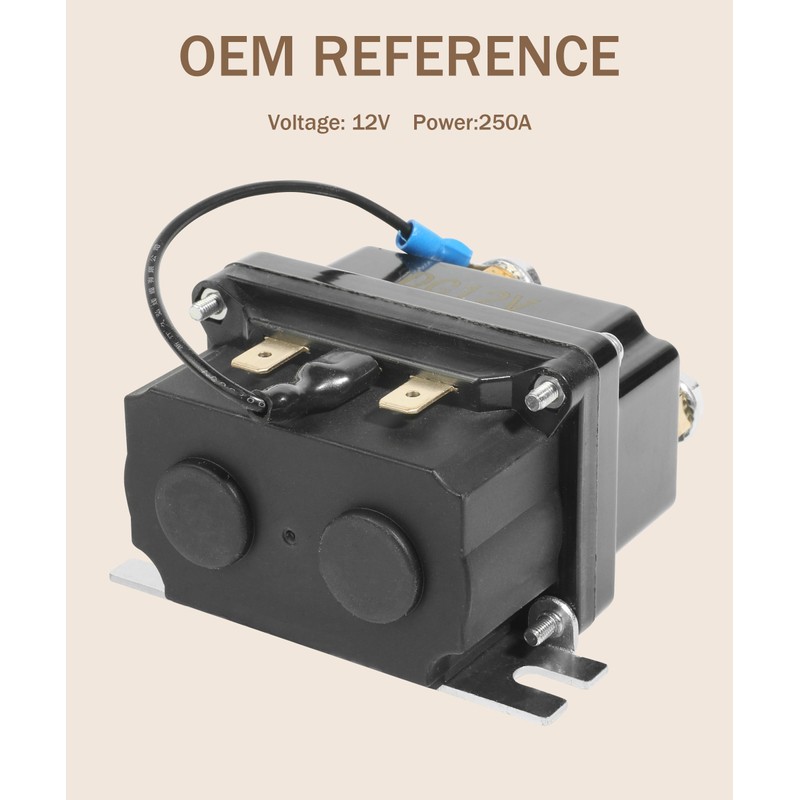 Bylikeho Winch Solenoid - 12V 250A Car Accessory, Reversing Contactor