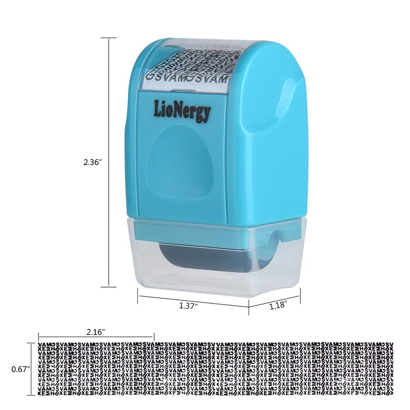 LioNergy Identity Protection Roller Stamp Wide Roller Identity Theft Prevention