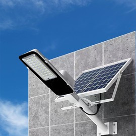 Solar Street Lights Outdoor Lamp, Solar LED Flood Lights Commercial Dusk to Dawn, 300W Waterproof IP65 Remote Control 6000MAH Outside Light for Path/Yard(Wall-mounted Parts Kit Included) (ZJ-BD-05)