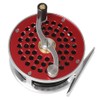 Vintage Classic Fly Fishing Reel,Right/Left Handle Position, Fly Reel (Red,