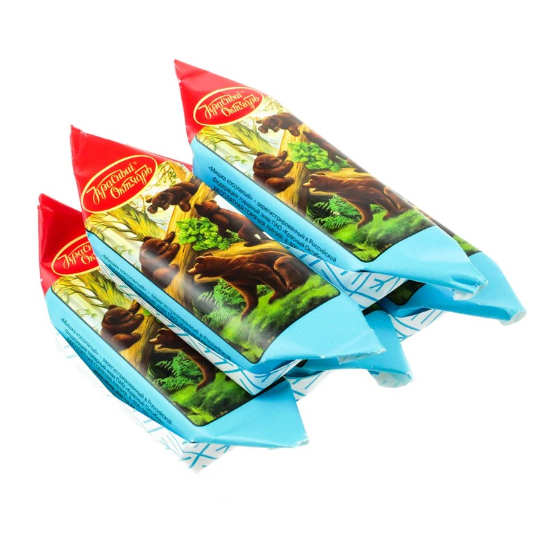 Chocolate Candies Mishka Kosolapy Toed bear Imported Russian with Nuts