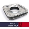 COCIDE 50 Pack Gas Burner Liners Aluminum Foil Square Stove