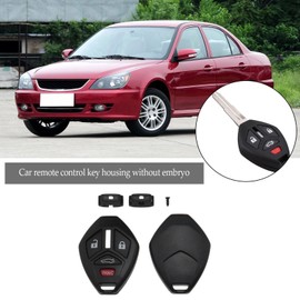The Lord of the Tools 2Pcs Car Remote Control Key Shell Without Embryo Replacement Key Shell 3+1 Button Red Horn Button Compatible with Mitsubishi Lancer Outlander