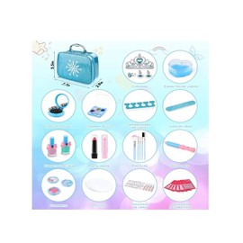 Kit De Maquillaje Para Niñas 32 Pcs Azul Malubero Juegos De Maquillaje