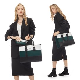 LOVEVOOK Laptop Tote Bag for Women, Work Totes Business Office Computer Briefcase with Clutch Purse