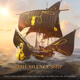 Reobrix Pirate Ship Building Blocks Kits, MOC Black Pearl Ship Model 66022, Sail Boat Construction Toys, Collectible Display Home Office Decor, Gift for Adults Girls Boys 8-14