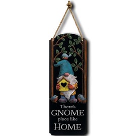 Carson "Gnome Place Like Home" Decorative Indoor/Outdoor Hanging Metal Wall Sign for Porch, Patio, Home Decor - Gift for Mom, Grandma, Wife