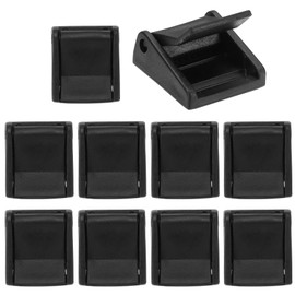 PATIKIL Webbing Black Cam Buckle 13/16 inch, 10 Pack Plastic Adjustable Toggle Clip for Backpack Luggage Car Roof Bag Pet Chest Vest Straps
