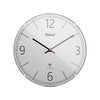 Mebus Radio-Controlled Wall Clock, Silent, Dome Glass, Frameless, Grey, Model