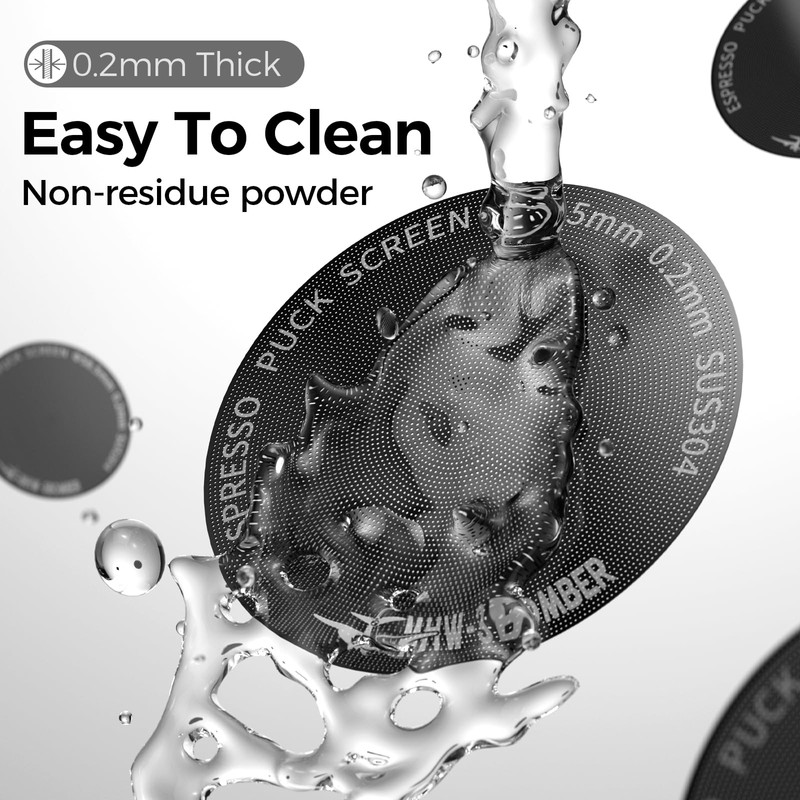 MHW-3BOMBER 51mm Espresso Pack Screen, 2-Piece Espresso Filter, Reusable, 0.2mm