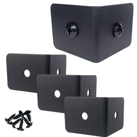 Sutfmwe Black Corner Protectors for Wood Furniture, Decorative Corner Brackets, Baseboard Corner Protectors Heavy Duty Metal Corner Guard for Edge Guard Box Table Cabinet Trunk 4Pcs (Height:1.5")