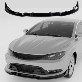 NARPES Front Bumper Lip Splitter Compatible with Chrysler 200 200C 200S 2015-2020 Accessories Under Chin Spoiler Body Kit Add On Painted Gloss Black ABS Material