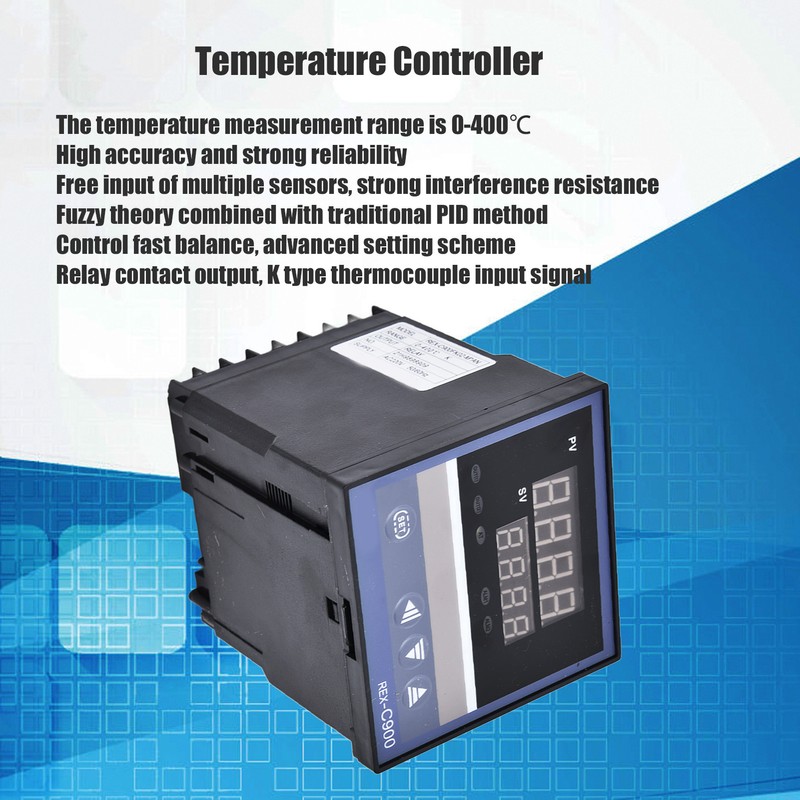 Temperature Controller Intelligent Digital PID Thermostat Meter K Type Thermocouple