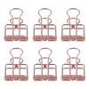 19mm 80pcs Binder Clips Strong Clamping Force Metal Hollow Tail