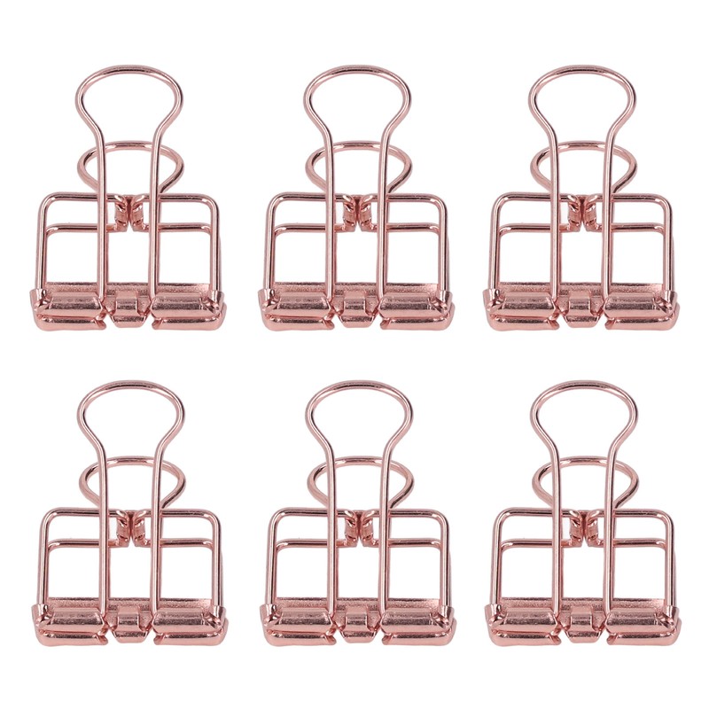 19mm 80pcs Binder Clips Strong Clamping Force Metal Hollow Tail