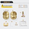 Gaurqiah Keyless Privacy Door Knob, Flat Ball Interior Door Knob,
