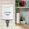 AuldHome Design Rustic Grocery Bag Holder; Wall-Mounted Vintage Enamelware Farmhouse