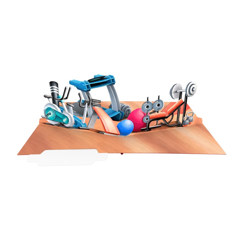 ASVP Shop 3D Fitness Exercise Card - Pop Up with
