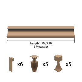 Bikykose 16.4ft LED Aluminum Channel Skirting, Skirtingboard Baseboard Skirting Light - Easy Installation for Home Theater (Type A-Bronze-80mm-5m)