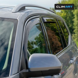 CLIM ART in-Channel Incredibly Durable Rain Guards for Volkswagen (VW) Atlas 2018-2024, Original Window Deflectors, Vent Window Visors, Vent Deflector, 4 pcs. - 618138