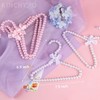KINCHYGO, 10 Pack Pet Clothes Hangers Small Pearl Apparel Hanger