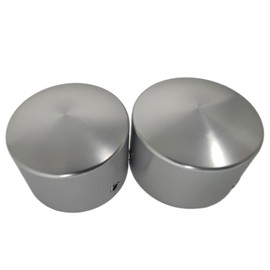 CNC Aluminum Front Axle Nut Cover Caps for Harley Touring Road King Street Glide Electra Glide Softail Sportster Iron 883 Fat Boy FLHRS FLHRC Dyna 2002+ (Silver)