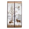 Magnetic Deer Pattern Mosquito Net for Summer Doors Brown 100x210