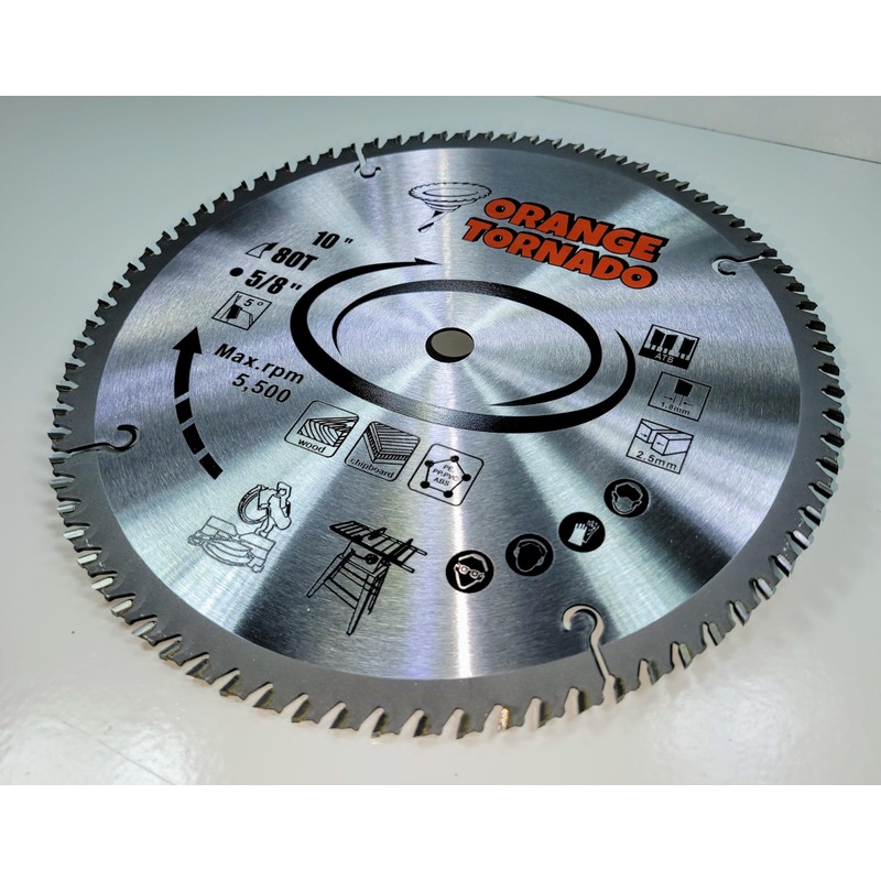 ORANGE TORNADO 10" 80 Tooth ATB Saw Blade