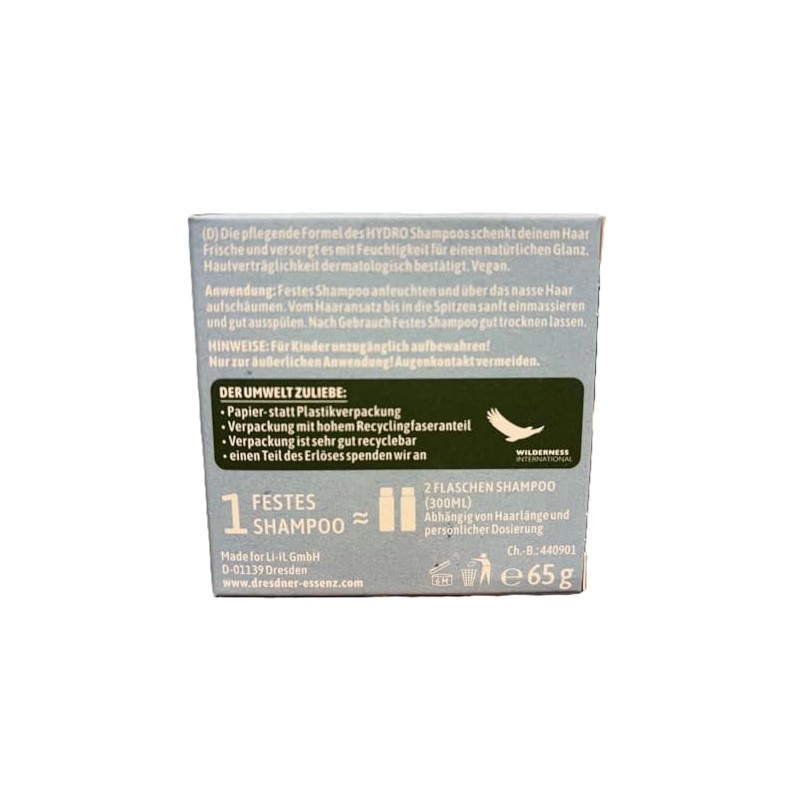 Dresdner Essenz Hydro Solid Shampoo Organic Aloe Vera & Lotus