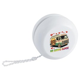 Azeeda 'My Happy Place Burger Van' Retro Style Yo-Yo (YY00049553)