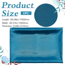 GORGECRAFT Satin Photography Background Silk Dark Cyan Polyester Material Seamless Glossy Fabric Cloth Backdrops for Jewelry Cosmetics Food Photoshoot Artistic Portrait Props Flat Lay 1.5x1m