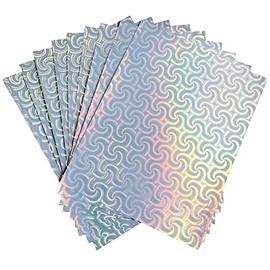 8.5x11 inches Holographic Sticker Paper, 25 Sheets Printable Vinyl Sticker Paper, Waterproof Rainbow Adhesive Sticker Printer Paper Dries Quickly for Ink Jet Printer & Laser Printer