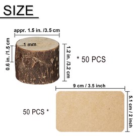 Pack of 50 Wooden Wedding Place Card Holders, Place Card Holder, Memo Holder, Photo Holder, Place Card Holder, Wooden Wedding Card Holder for Table Numbers, Name Cards, Birthdays