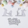 ALIBBON 2Pcs Happy Easter Die Cuts for Card Making, Cart