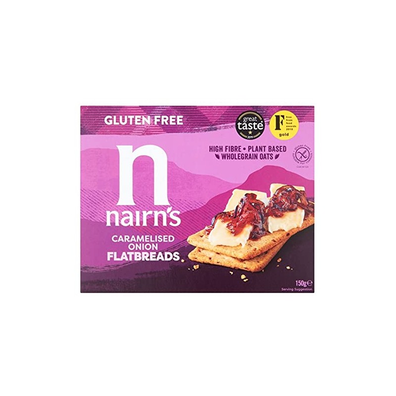 Nairn's Gluten Free Caramelised Onion Flatbreads, 150 g