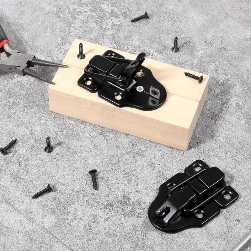 2 Pack Small Hasp Latches for Wooden Boxes Toggle Tool