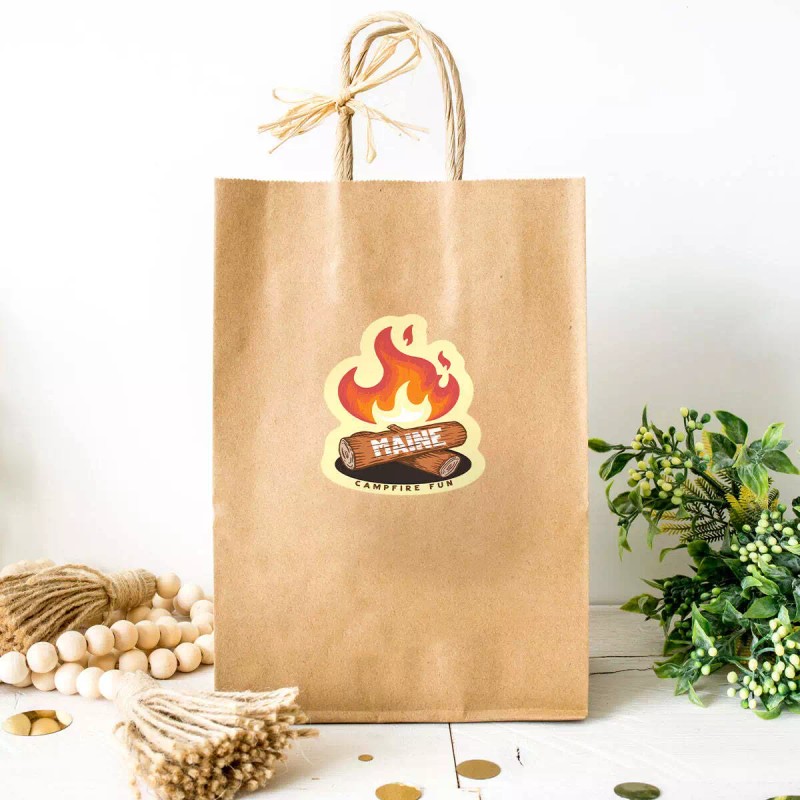 RetroPlanet Maine Campfire Fun Die Cut Vinyl Sticker