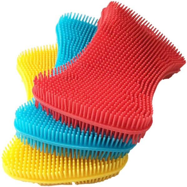 Silicone Sponge Dish Washing Kitchen Scrubber - Magic Food-Grade Dishes Multipurpose Better Sponges Non Stick Cleaning Smart Kitchen Gadgets Brush Accessories