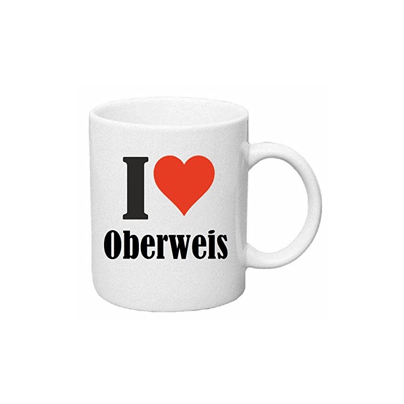 Reifen-Markt Kaffeetasse I Love Oberweis Keramik Höhe 9,5cm ? 8cm
