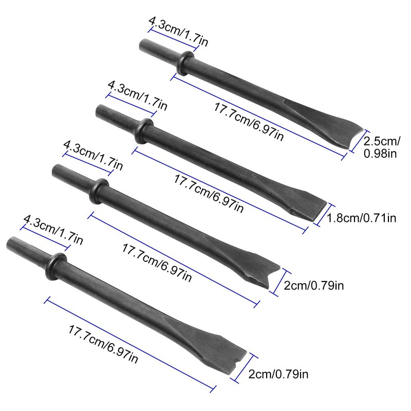 8 Piece Air Chisel Set Pneumatic Chisel Air Hammer Punch