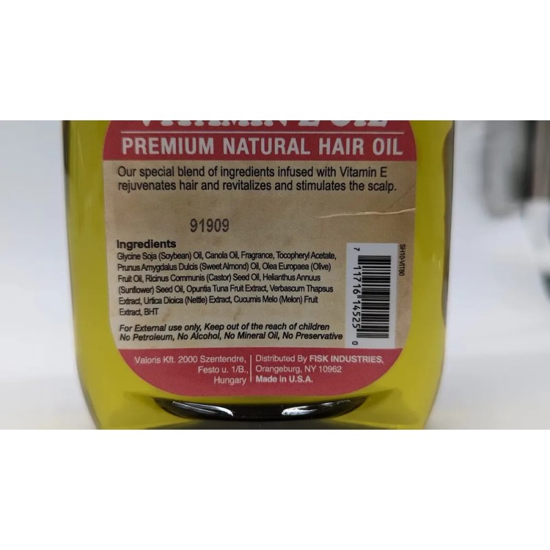 Aceite Capilar Difeel Vitamina E 210 Ml Premium Natural